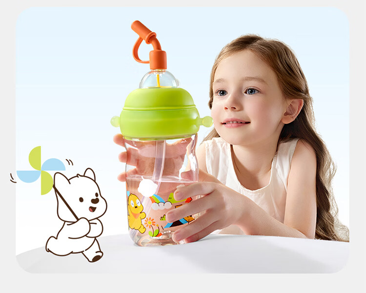 Babycare Children's Straw Cup Toddler Kindergarten Anti-Drop Portable Water Bottle 500ml School Use 2 Years+ 19