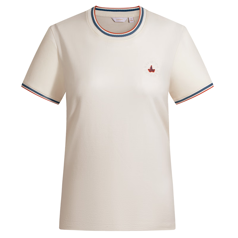 Navigare Small Sailboat Antibacterial Short Sleeve T-Shirt for Women 2026 New Mosquito-Repellent Commuter Casual Crew Neck Top 2325506501