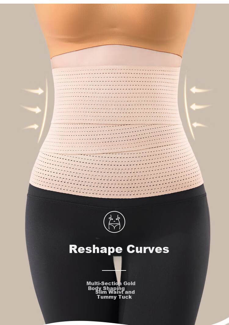 GRACEWELL Women's Summer Thin Waist Trainer Belly Slimming Postpartum Breathable Waist Support Corset Waist Cincher 12