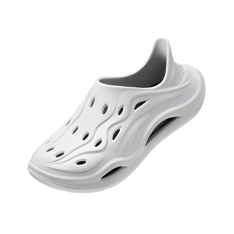 Warrior Official Men's Summer 2026 Outdoor Holey Shoes Full Coverage Water Shoes White Black Size 43