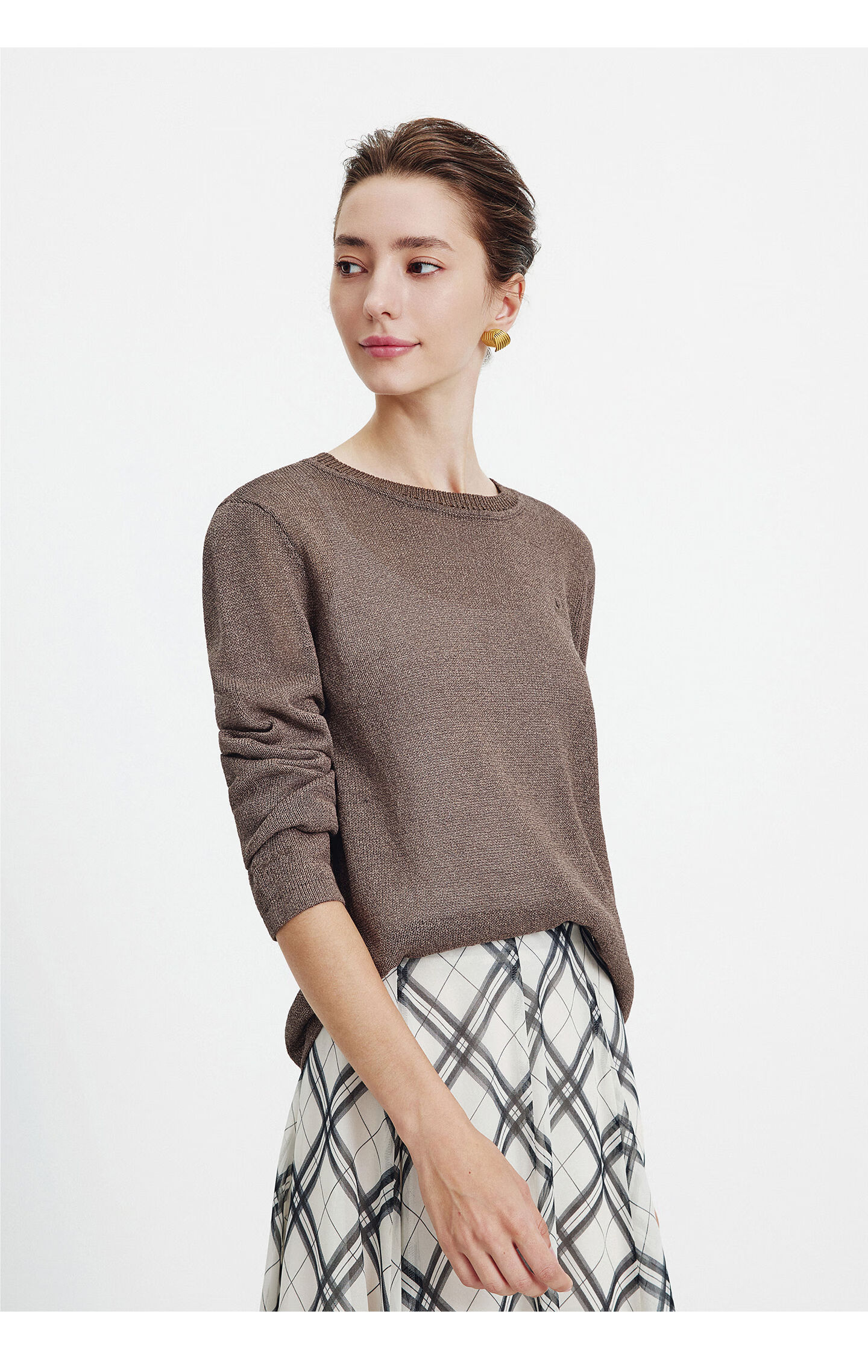 Navigare Fashion Week Same Style Small Sailboat 26 New Women's Lightweight Knit Round Neck Hollow Out Sweater Top 2314006501 47