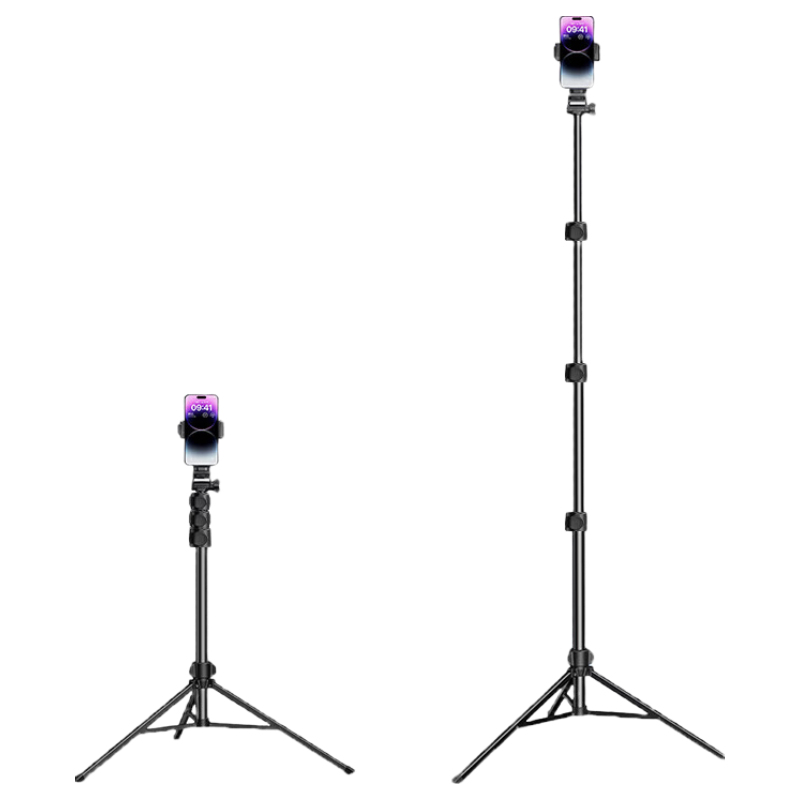 Douying Mobile Phone Floor Stand Tripod Selfie Stick Live Streaming Stand Portable Adjustable Overhead Shooting Tripod Online Class Video Recording Outdoor Selfie Short Video Tripod