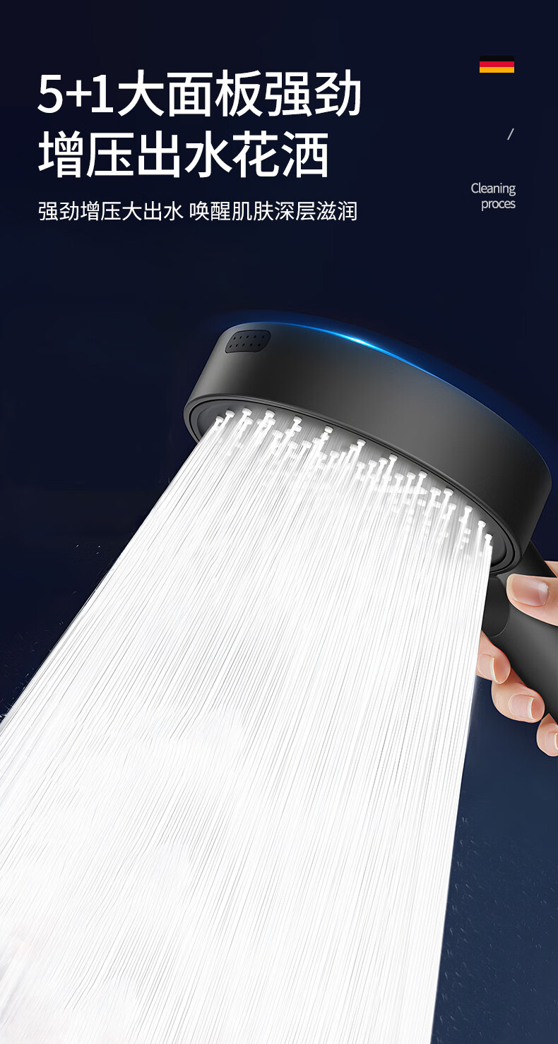 BSITN High-Pressure Shower Head Set with Hose, Large Water Flow Handheld Shower Head BH034 1