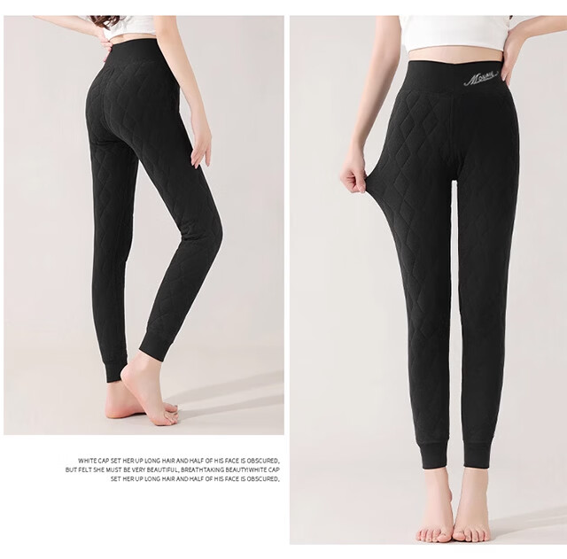 Xueqiman Women's Wool Thermal Pants Winter Fleece-Lined Thickened Cotton Pants Extra Thick Autumn Trousers Student Cold-Resistant Leggings 20