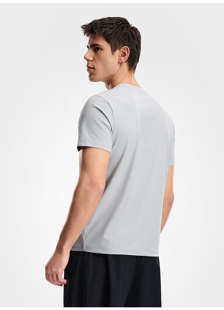 FILA Official Men's Short Sleeve T-Shirt 2026 Summer Cooling Breathable Round Neck Sun Protection Sports Top 24