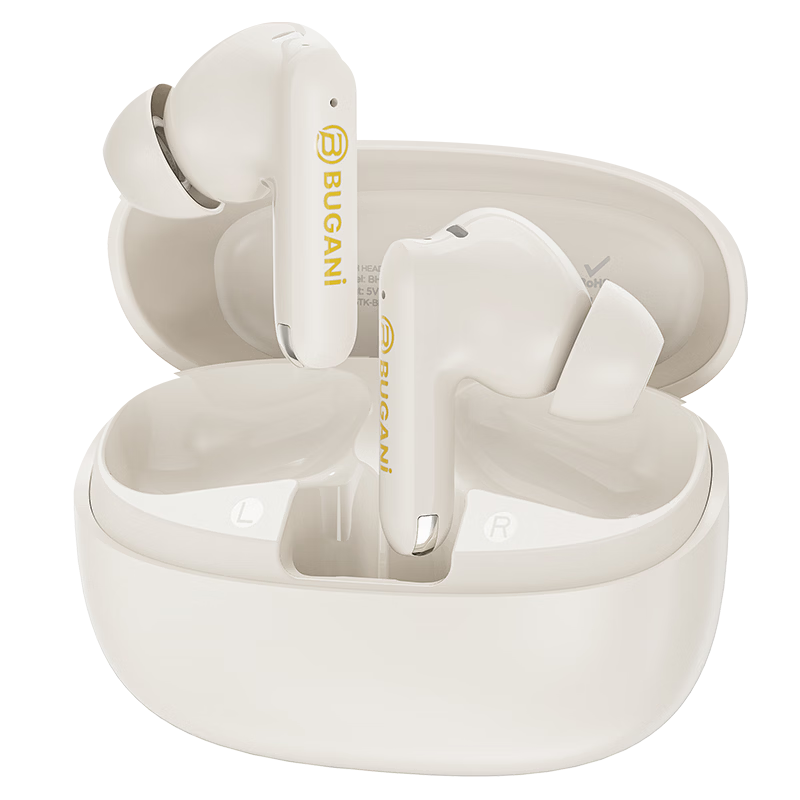 BUGANI Freebuds B20 Wireless Bluetooth In-Ear Earphones Gaming Music Sports Headphones Active Noise Cancelling Bluetooth 6.0 Long Battery Life Skin Color