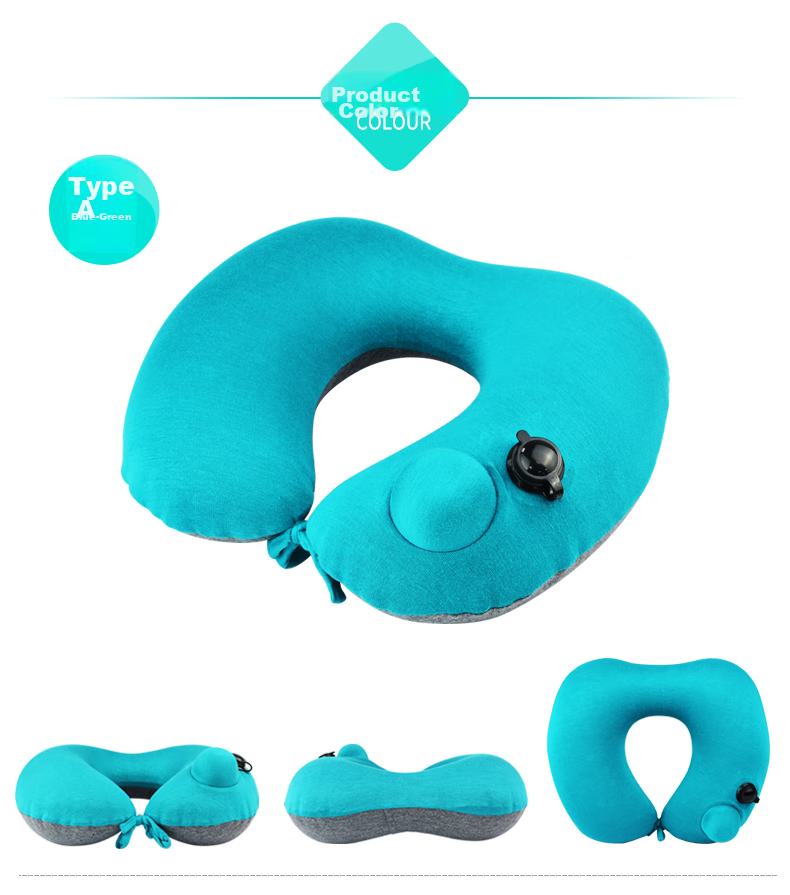 WELLHOUSE Summer Travel Neck Pillow Set of 4 with Eye Mask, Storage Bag, U-Shaped Pillow, Portable Nap Aid, Gray 13