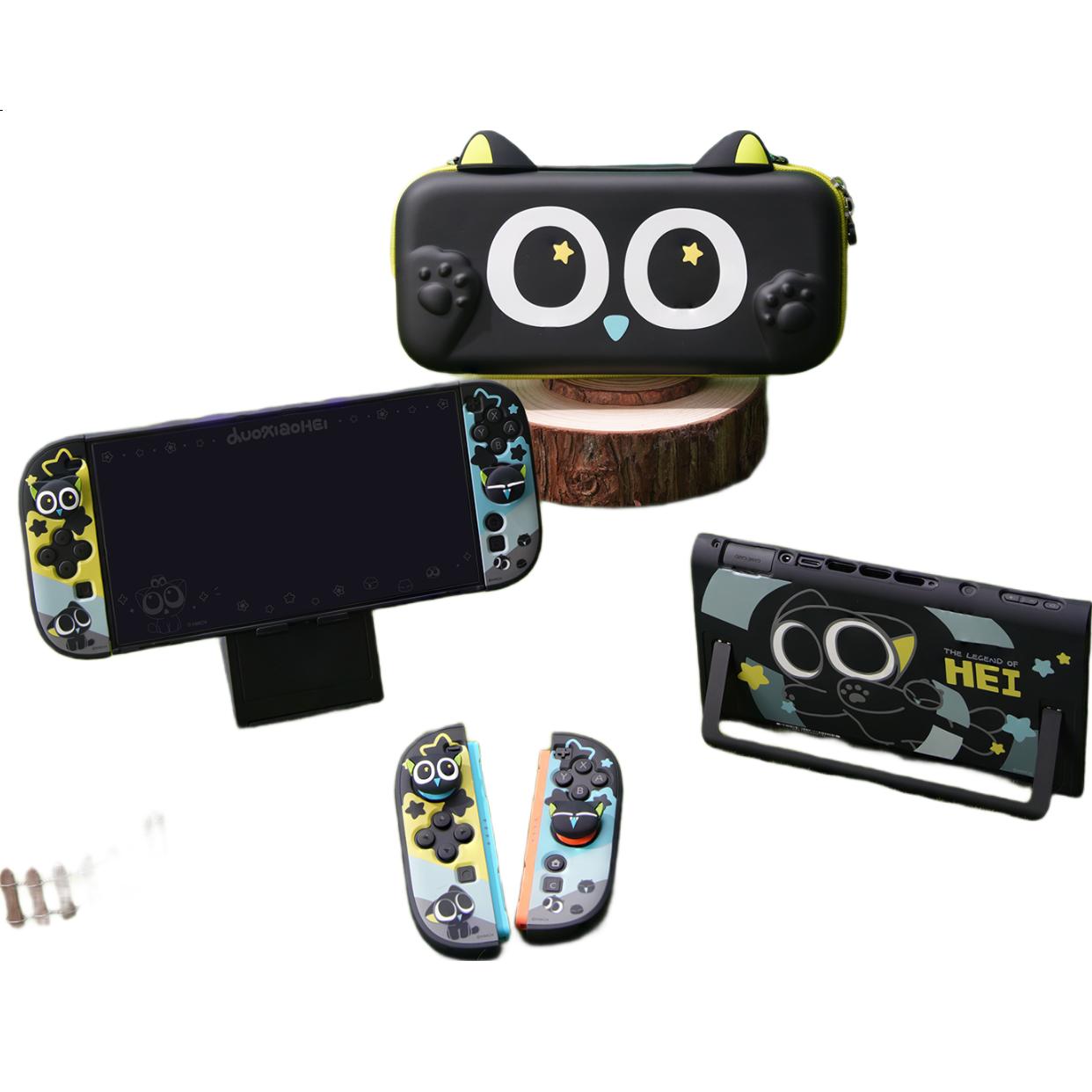 Защитный чехол Jixiang для Nintendo Switch 2, Luo Xiaohedi, разборный, с оригинальной подставкой, жесткий, ударопрочный, портативный, милый мультяшный чехол для игровой консоли Switch 2-го поколения