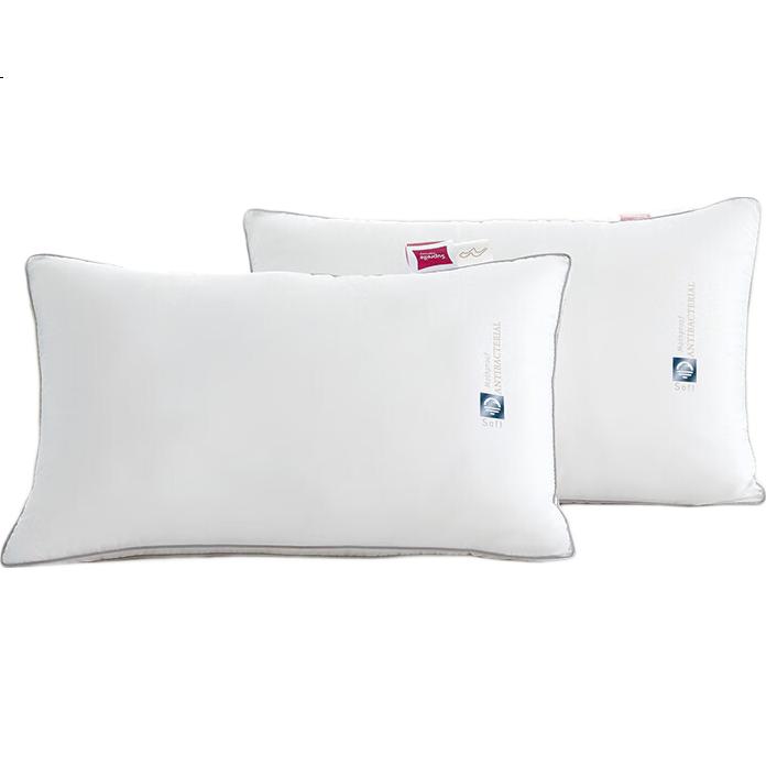 Подушка Mercury Home Textiles Memory Fiber, антибактериальная, защищающая от клещей, 100S хлопок, класс А, поддержка шеи, машинная стирка, 48x74 см