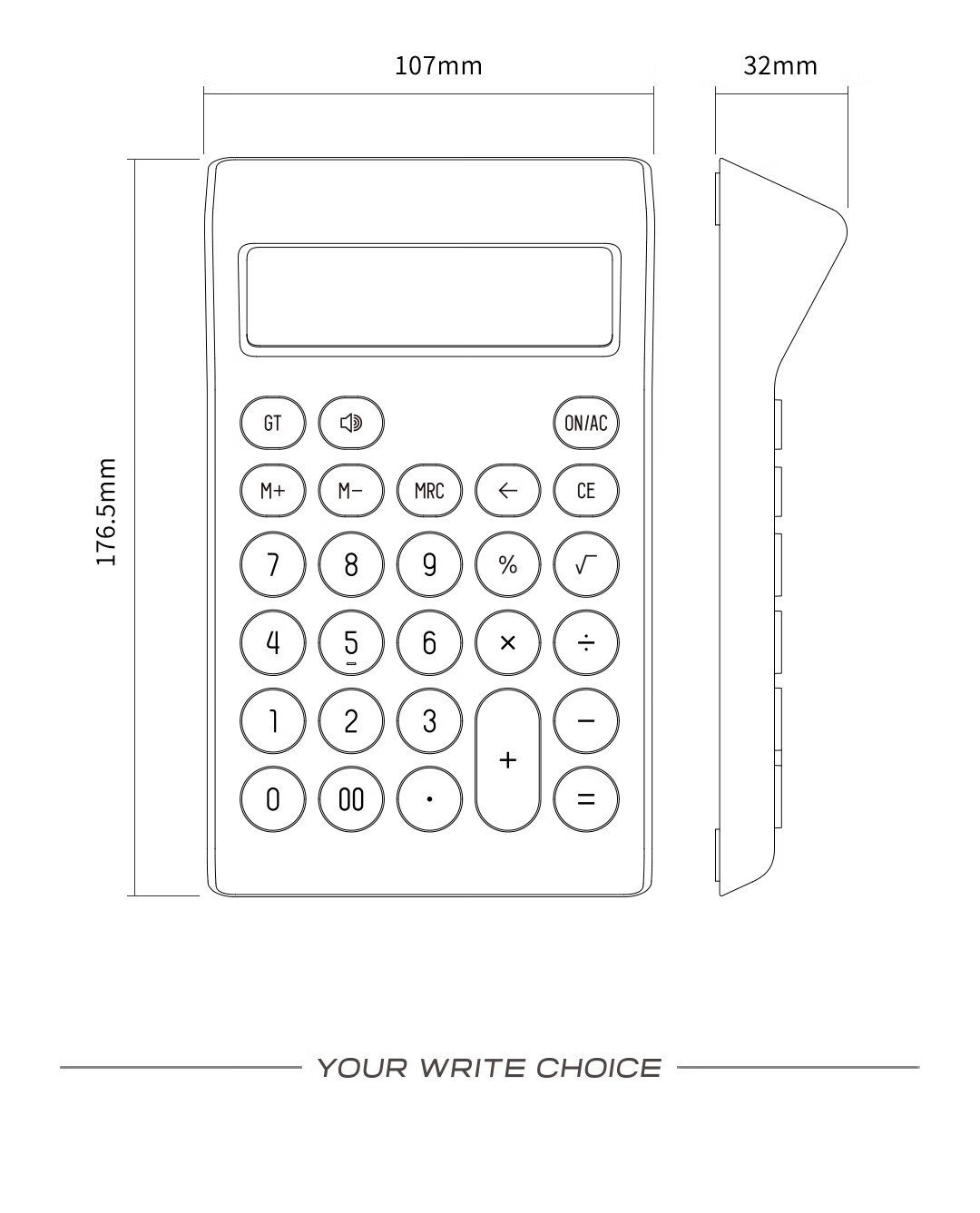 KACO Large Screen Voice Calculator Financial/Office Oral Calculation 12-Digit Display Real Voice Calculator Office Stationery Melore Black 11