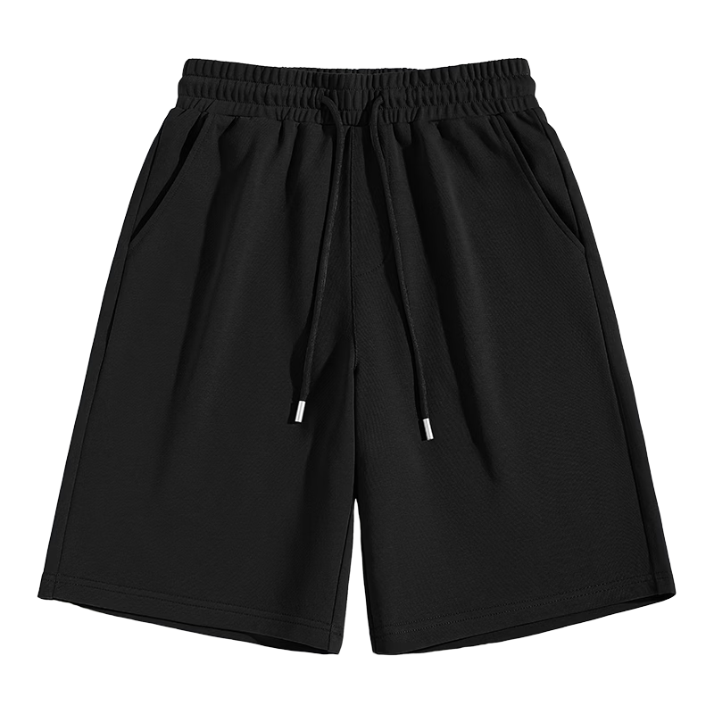 JEANSWEST LIFE Men's 100% Cotton Summer Loose Fit Five-Point Shorts Casual Solid Color Home and Outdoor Leisure Pants B