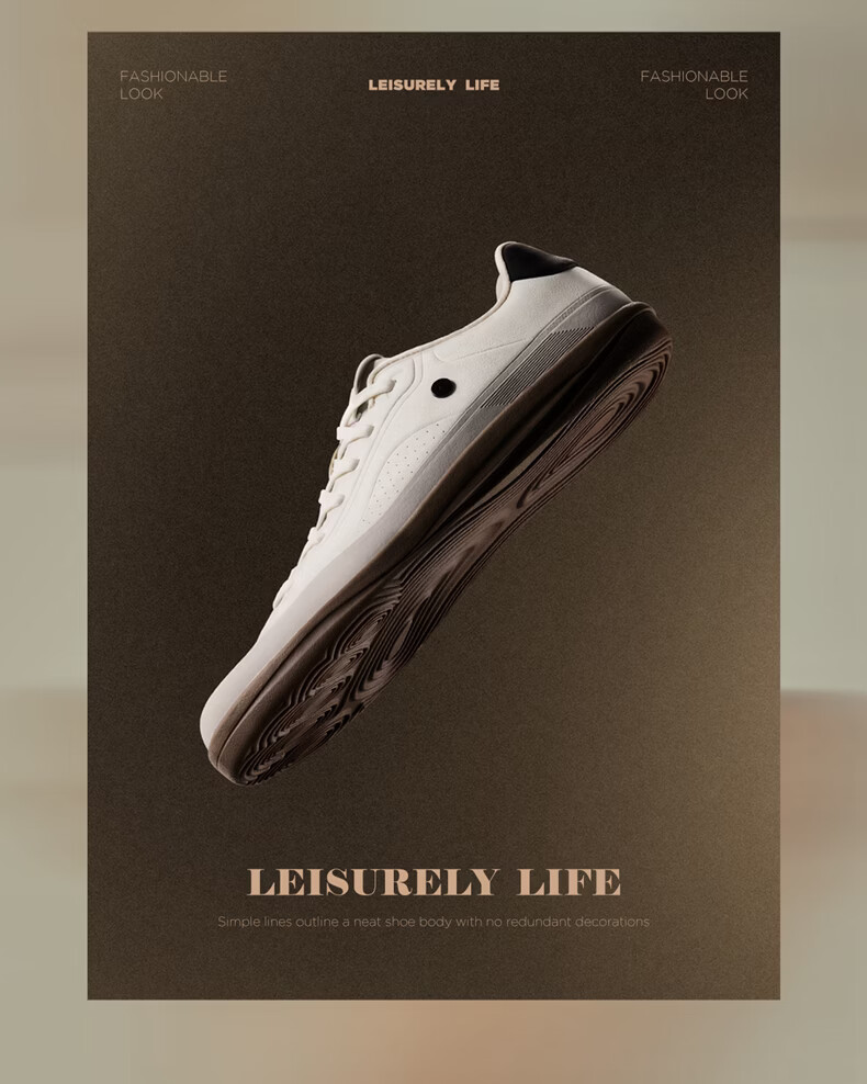 ERKE Men's Casual Sneakers 2026 Summer New Breathable Fashion Thin Sole Sports Shoes | Yuebu Leather Edition 4