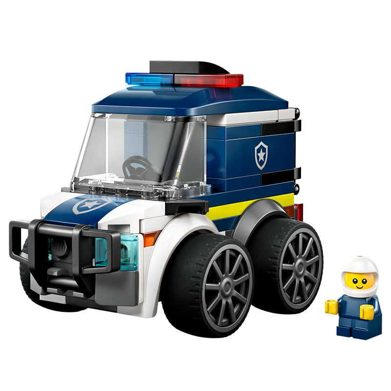 LEGO City 60481 Wind-Up Police Truck, Boys' Toy, Children's Birthday Gift, New Year Decoratio