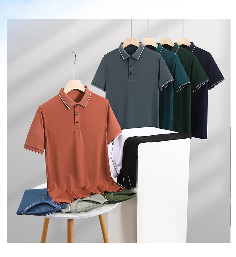 TUCANO Men's Short Sleeve Polo Shirt Summer New Breathable Casual Business T-Shirt 1