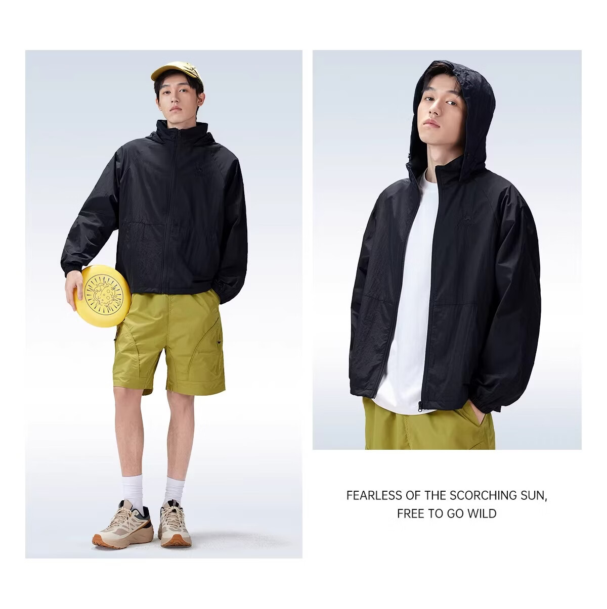 CAMEL Outdoor Sun Protection Jacket 2026 Spring Summer New Windproof Breathable Men's Hooded Water-Repellent Sports Coat 5016 5