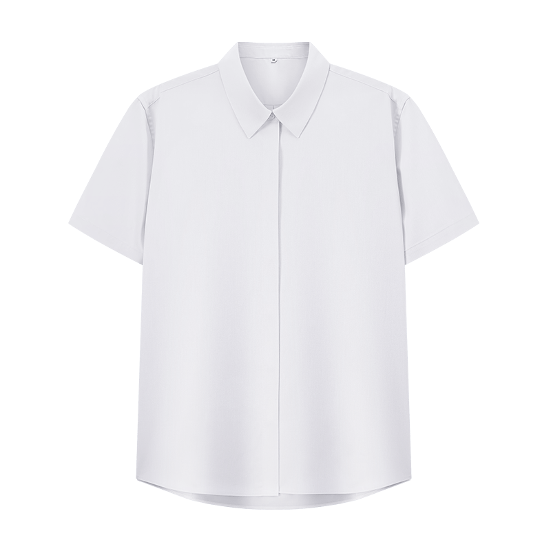 JD Jingzao 100-Count Cotton Women's White Long Sleeve Shirt Spring New High-End White Short Sleeve 2XL