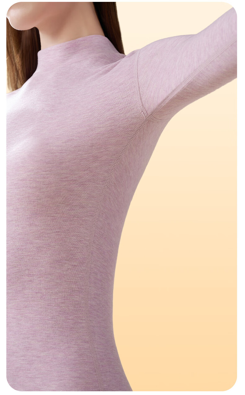 Miiow Women's Cashmere Silk Thermal Underwear Set 2025 Autumn Winter New High Neck Top and Bottom Warm Suit 6