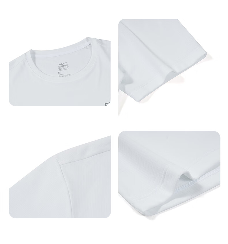 Erke Men's Summer New UPF50+ Sun Protection Sports Outdoor Casual Crew Neck Short Sleeve Solid Color T-Shirt 22