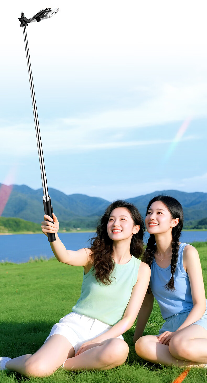 Suoying [2026 New] Selfie Stick Phone Holder Floor Tripod Live Streaming Stand 360° Rotation Anti-Shake Auto Tracking Travel Compact Portable Concert Photography 17