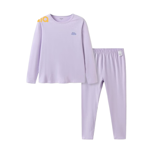 BALABALA Children's Autumn Underwear Set, Spring And Autumn Girls' Underwear, Skin-Friendly Base Layer Pajamas, Pure Cotton Comfortable 209925169002