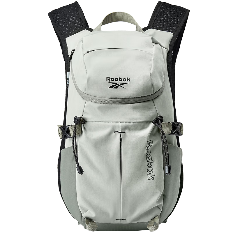 Reebok Lightweight Hiking Mountaineering Backpack Outdoor Sports Mountain Series Double Shoulder Bag Men Women Travel Backpack Light Gray Green