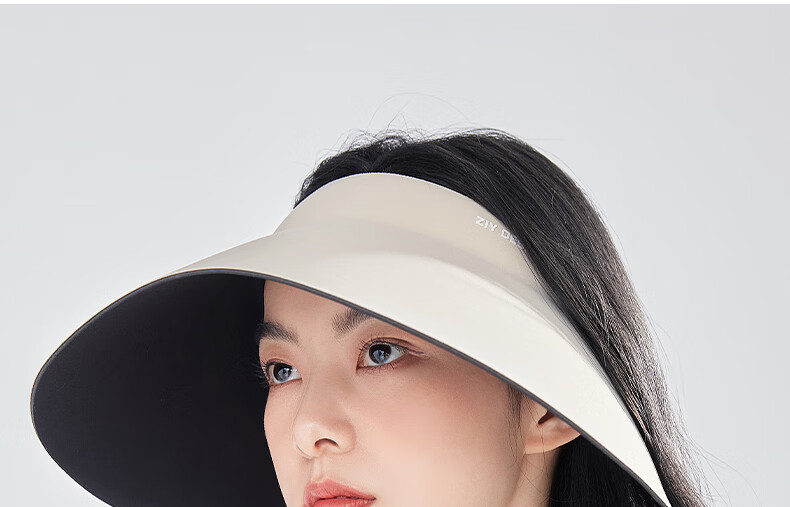 ZIY Women's Foldable Sun Hat UV Protection Summer Wide Brim Beach Cap Full Face Coverage Open Top 16
