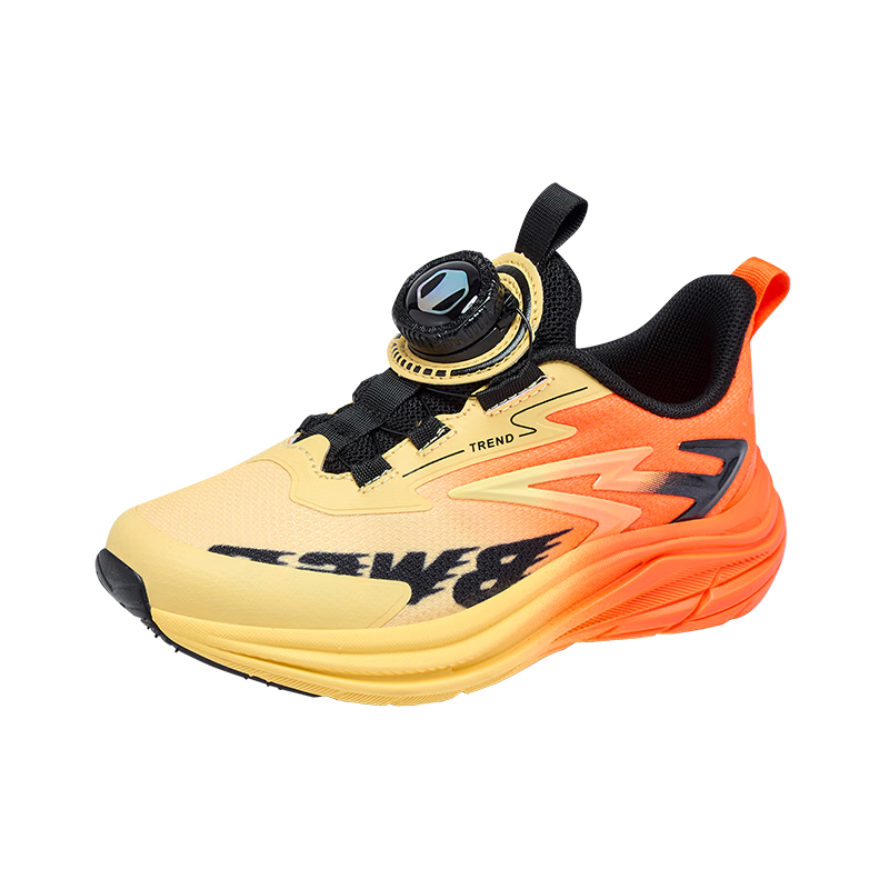 BIG WASP Boys' Sports Shoes 2026 Spring Summer Breathable Running Shoes D112611592W Orange (Double Mesh) Size 33