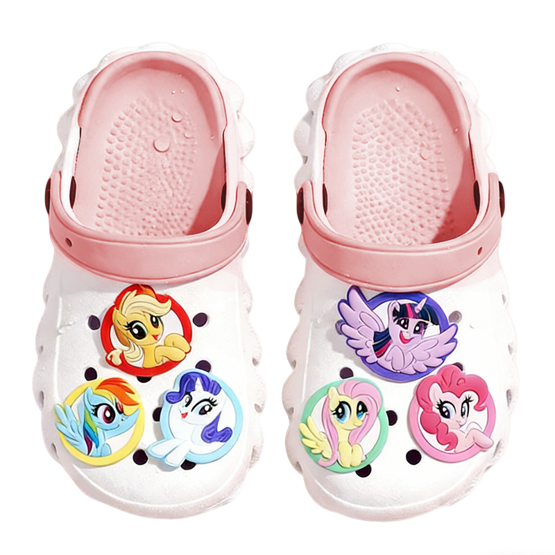 My Little Pony Kids Slippers Girls' Sandals Beach Shoes Pink Round Logo Size 30-31