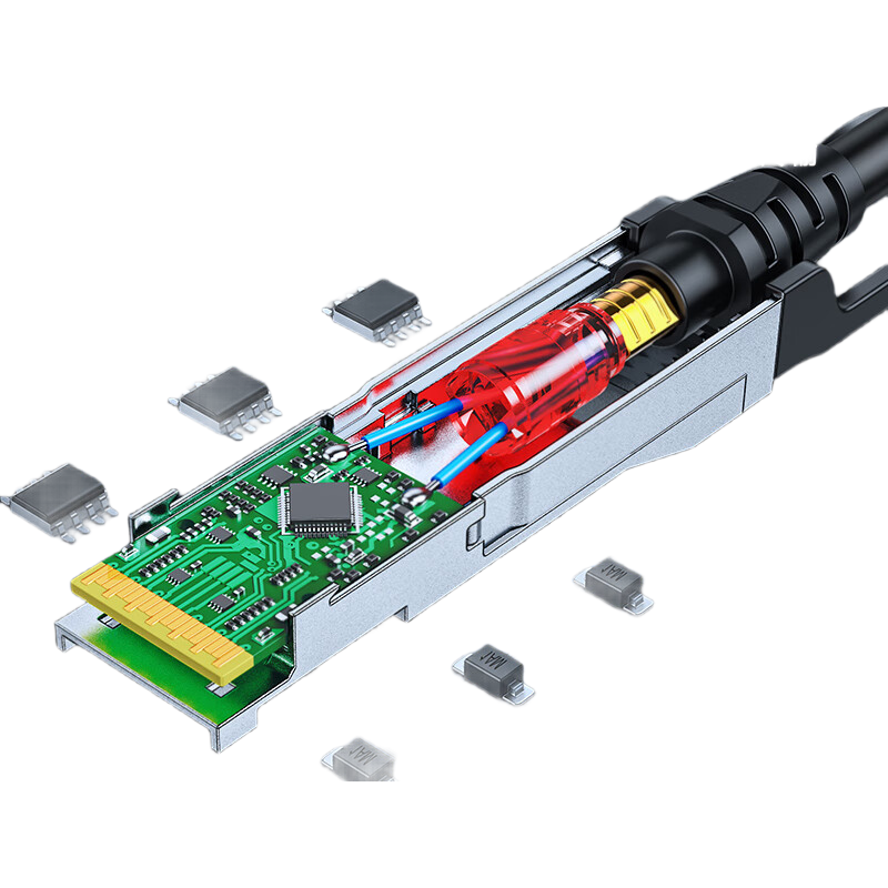 Sanze 40G QSFP+ DAC Cable 10G Passive Copper Cable Switch Stacking Plug and Play Low Latency Multi-layer Shielding Anti-interference 1m DAC-40G-01