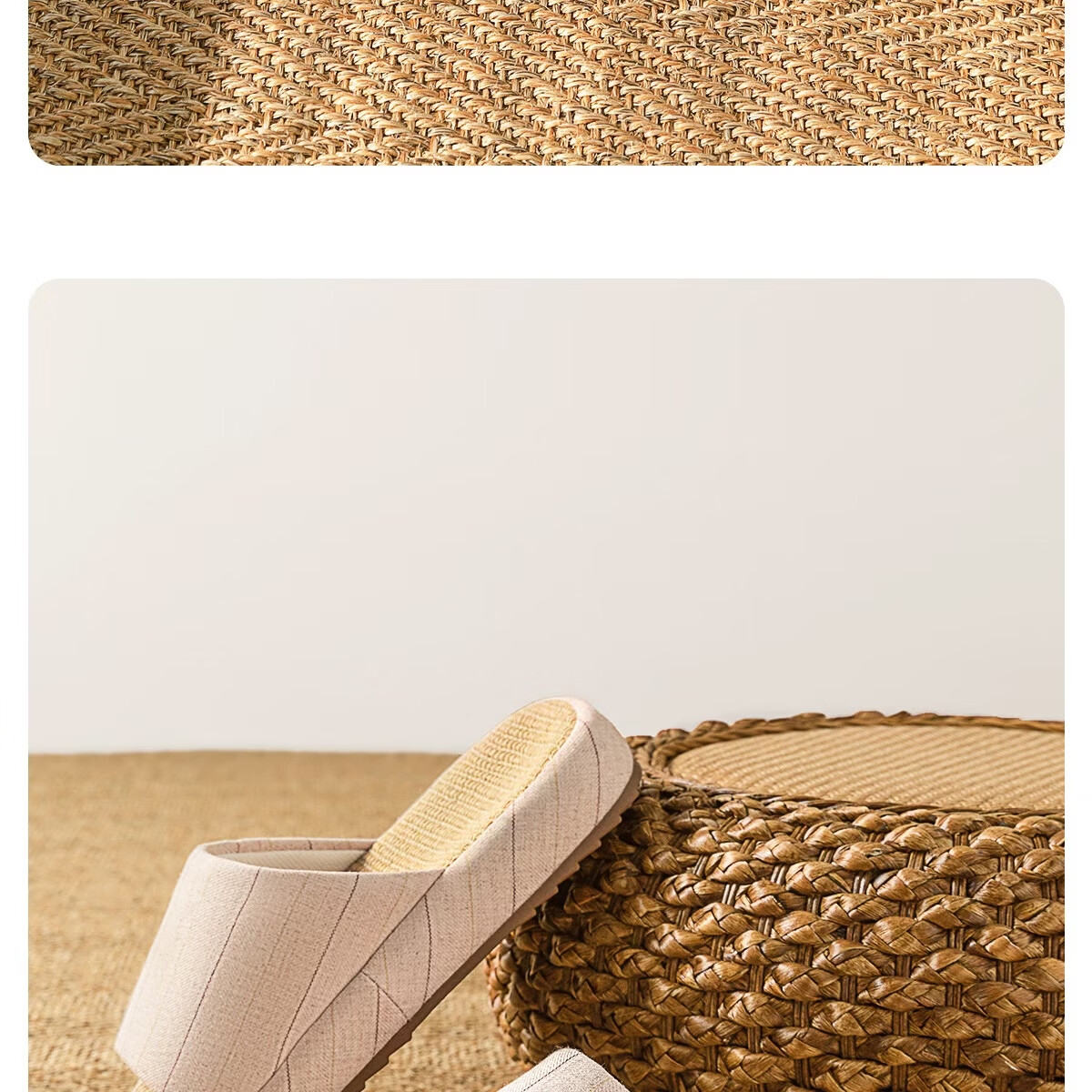Lidani Thick Sole Linen Slippers with Beef Tendon Sole Indoor Home Wool Slippers 2026 New Rock Gray 42-43 18
