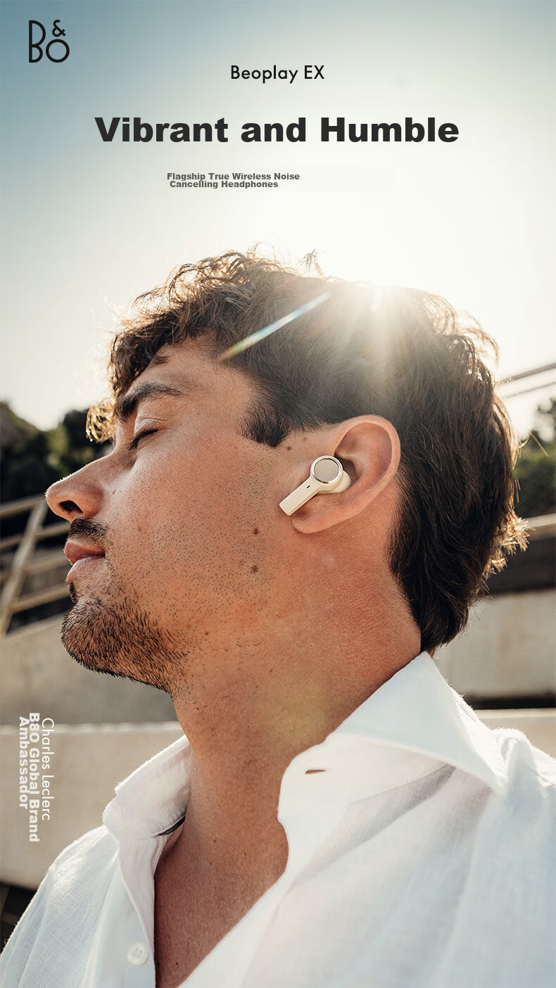 B&O Beoplay EX In-Ear Headphones, Active Noise Cancellation True Wireless Bluetooth Earphones, Wireless Charging Earphones, Holiday Gift, Carbon Blue 3