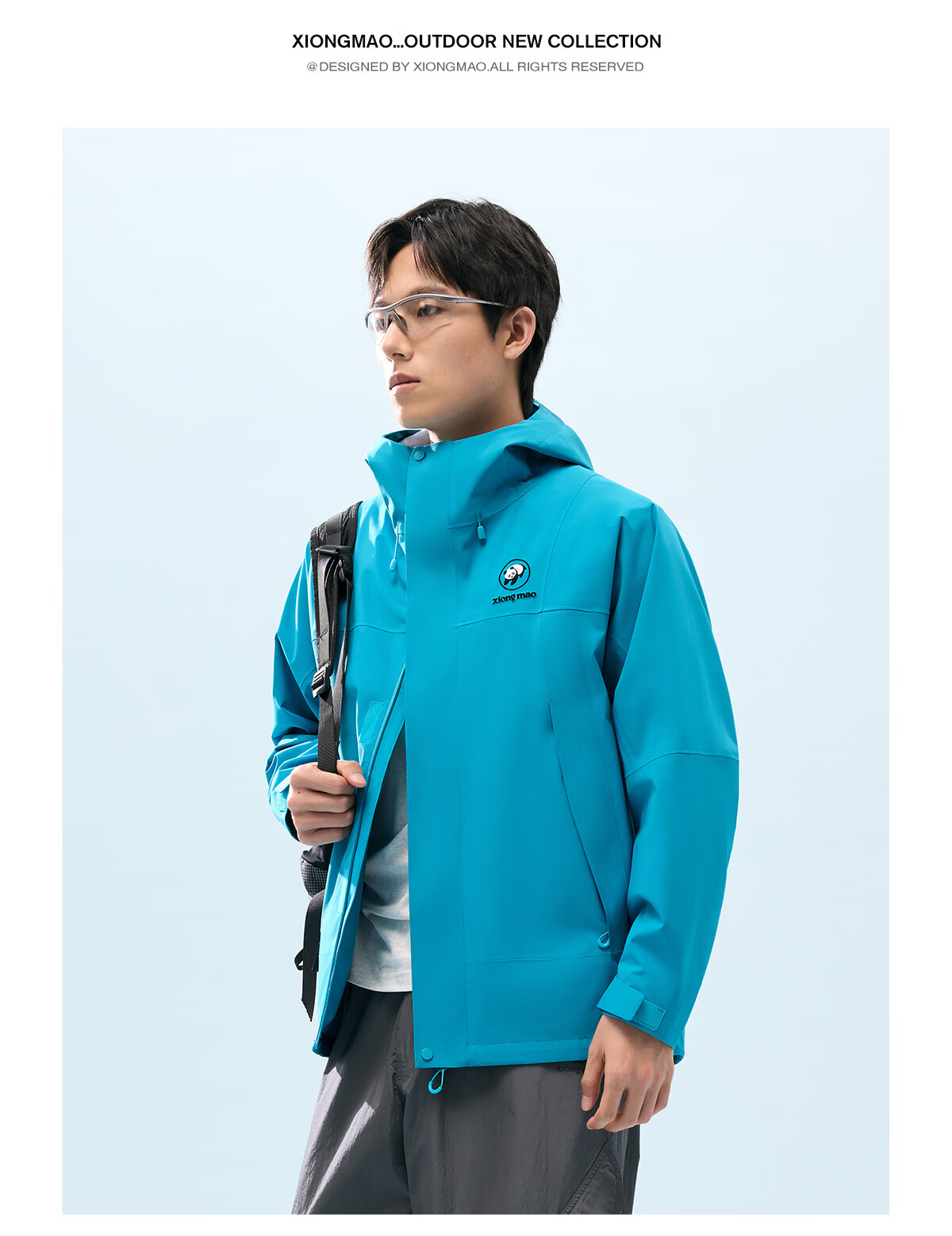 Panda [Play Wild] Single-Layer Shell Jacket 2026 Spring Summer Waterproof Windproof Abrasion-Resistant Fluorine-Free Mountaineering Outdoor Hiking Coat B060 20