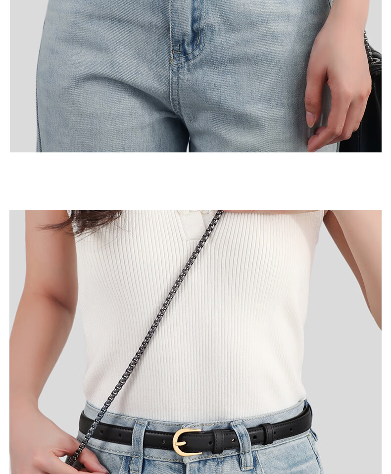 Viney Women's Genuine Leather Slim Waist Belt Decorative Skirt Belt Pin Buckle Luxury Casual Jeans Belt Birthday Gift 3