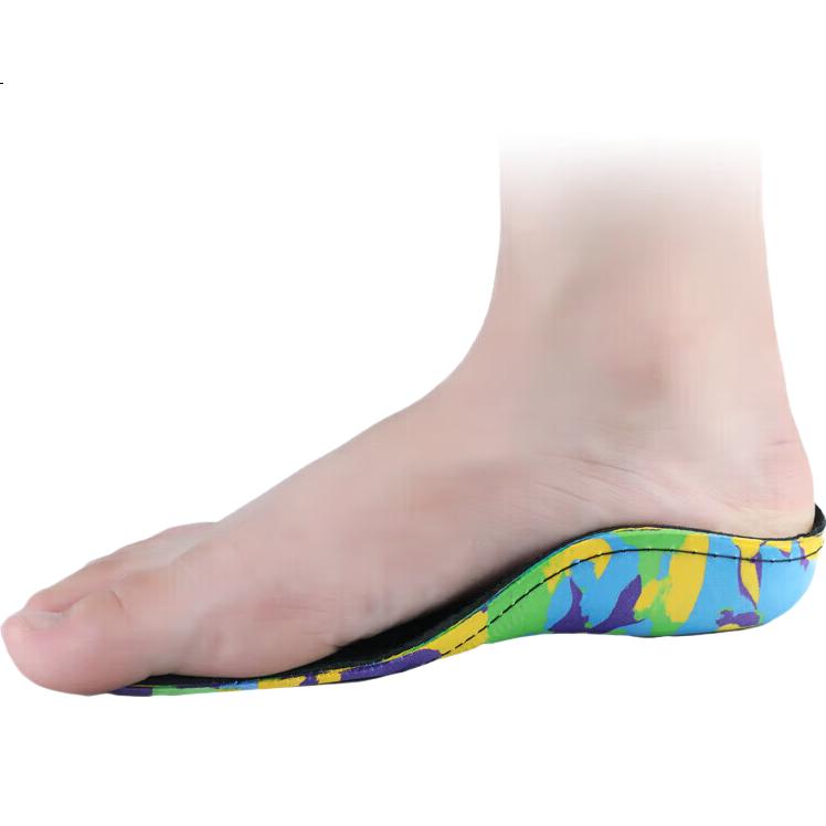 Детские ортопедические стельки FOOTOPPO для коррекции плоскостопия и положения стоп (Х/О-образные ноги, плоскостопие, поддержка свода стопы), камуфляж, размер 35
