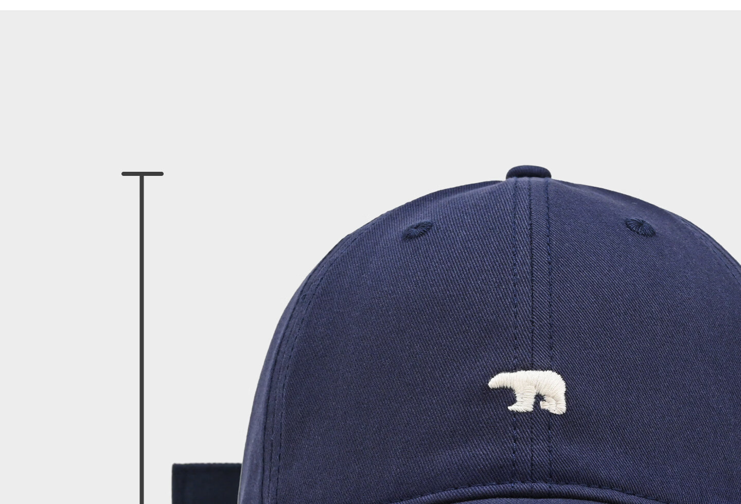 HAOGUAN Baseball Cap Spring Summer New Polar Bear Extra Large Deep Duckbill Hat Women's Wide Brim Slim Face Large Head Men's Cap 5