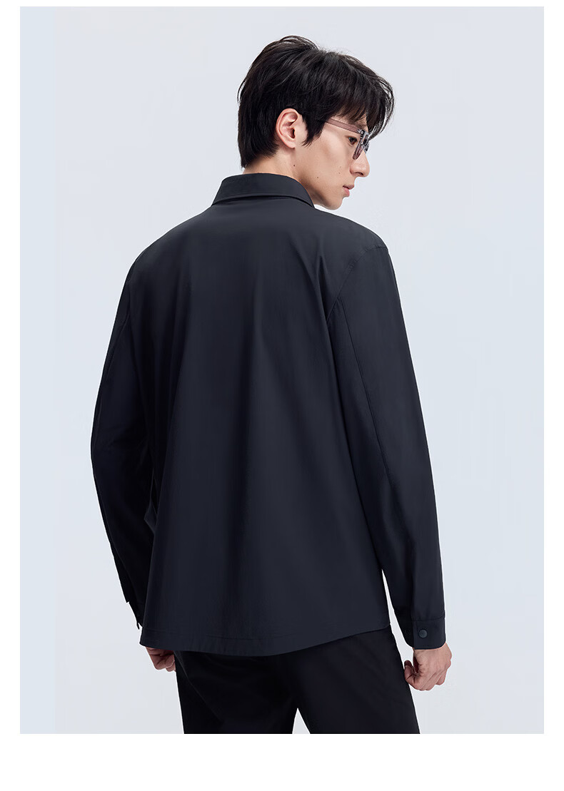 Goldlion [Shirt Jacket] 26 Spring Summer Men's Lightweight Outdoor Stretch Sun Protection Casual Jacket Smoke Gray L 18