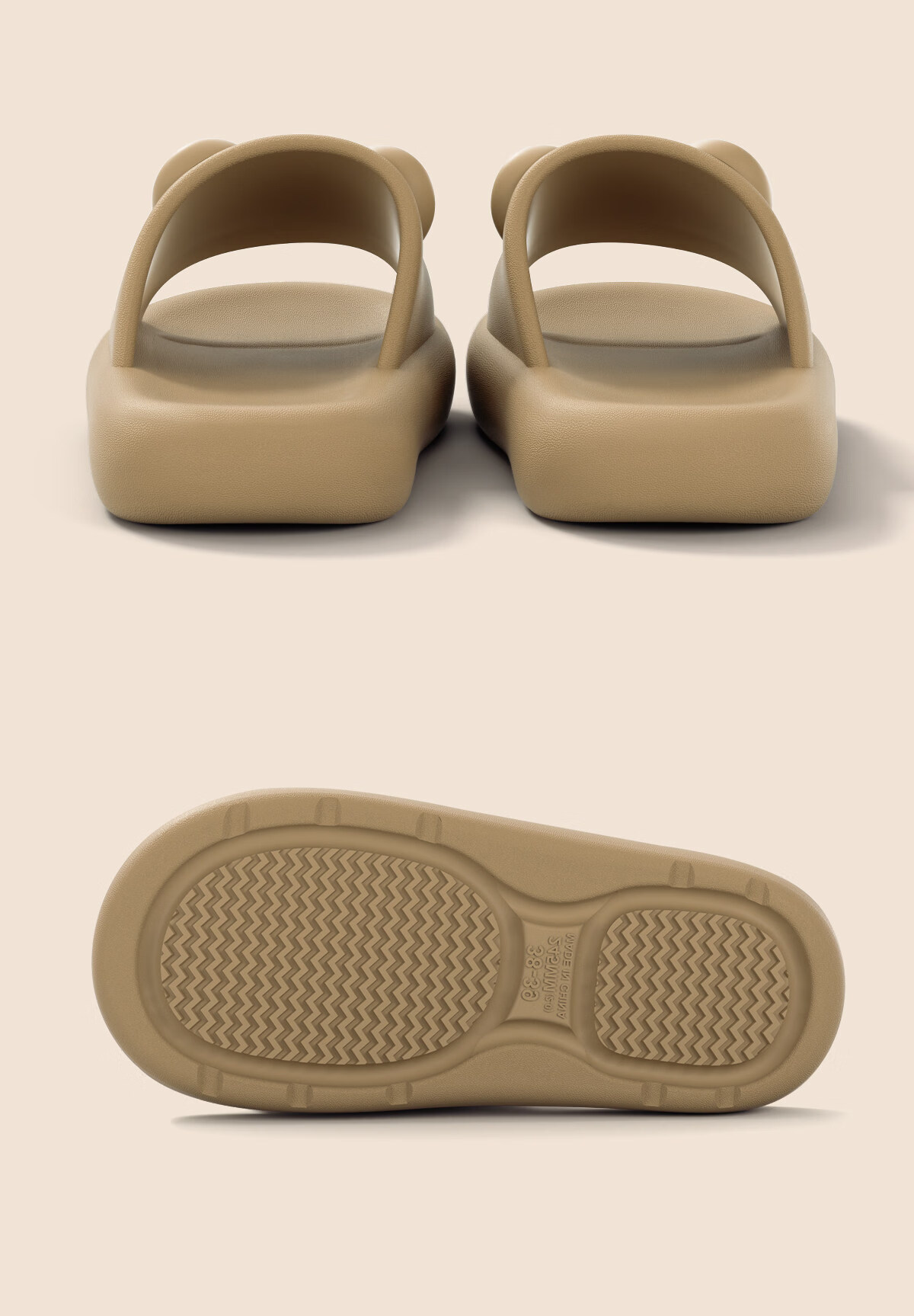 CXOCSI Capybara Parent-Child Slippers Women's Home Non-Slip Outdoor Wear Children's Cartoon Men's Sandals Khaki Size 42-43 20