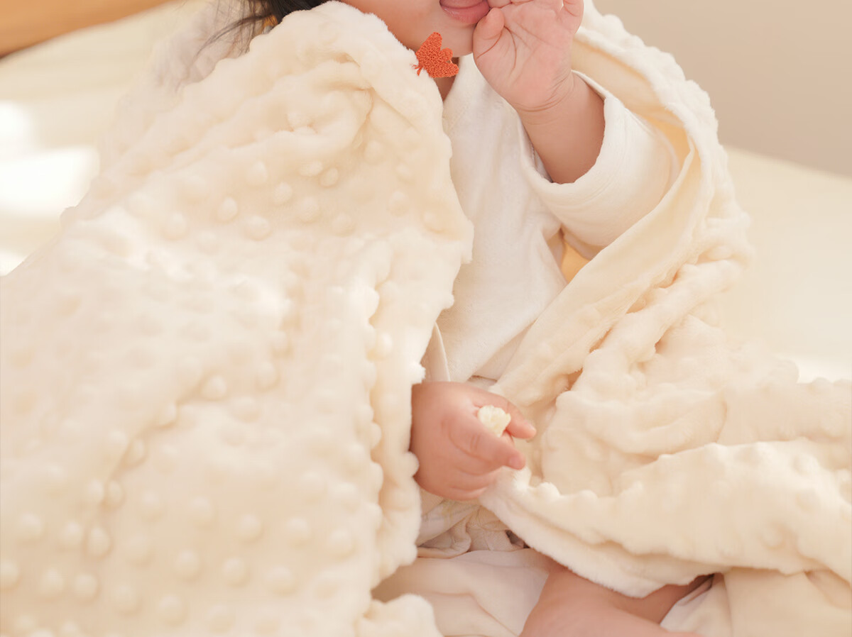 LAZY GOOSE 3D Thermostatic Baby Blanket Thickened Autumn Winter Infant Plush Air Conditioning Small Quilt 10