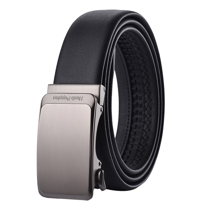 Hush Puppies Men's Genuine Leather Belt Casual Business Automatic Buckle Birthday Gift for Boyfriend and Father