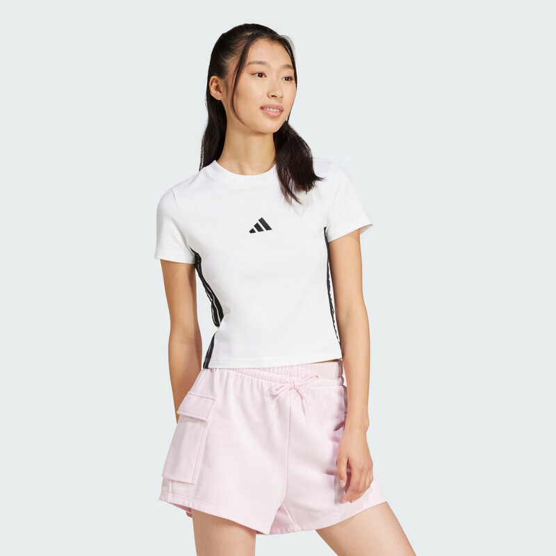 Adidas Women's Sports Style Series W 3S SJ BABY T Short Sleeve JE1239 White XXS 2