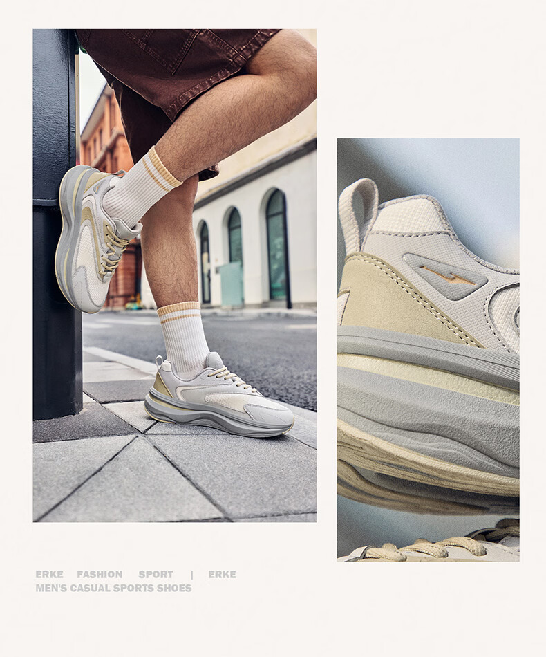 ERKE 2026 New Comfortable Thick-Soled Dad Sneakers Soft Elastic Versatile Casual Shoes Wei Yang 3 27