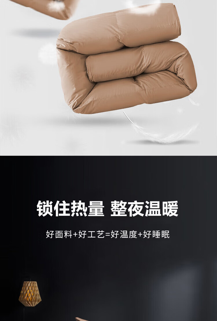 Yuanshenghuo Anti-Drilling down White Duck Feather Comforter Duvet Insert All Seasons Double Size Feather Quilt 7 Jin (3.5 Kg) 200*230cm White 5