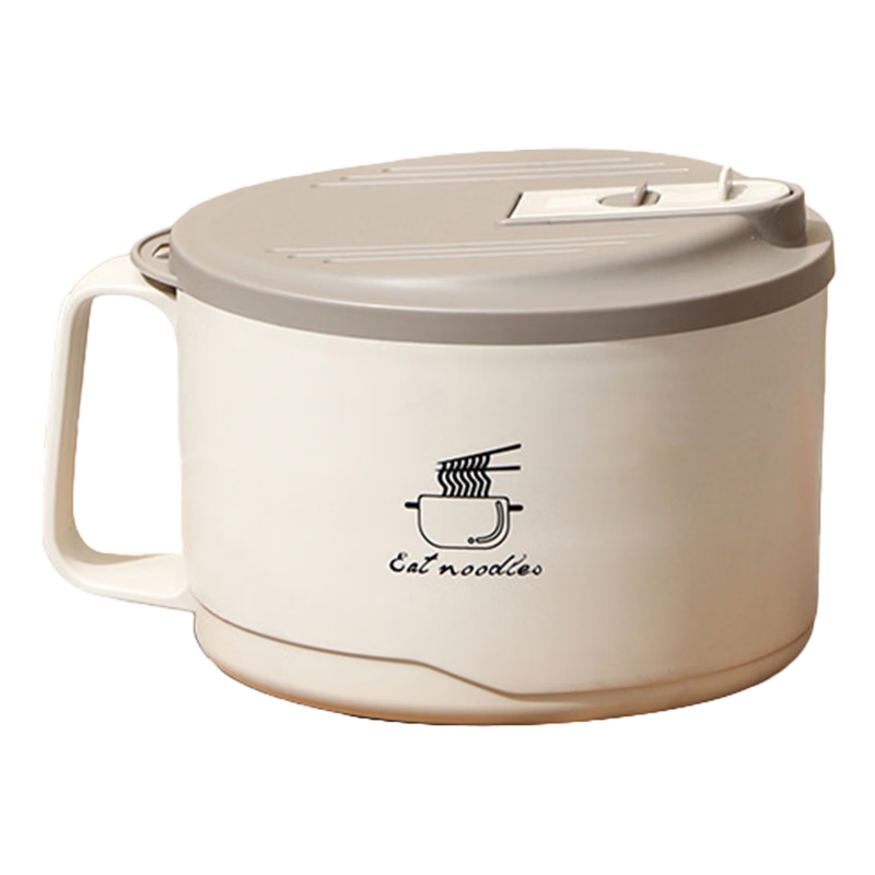 Baoshi Instant Noodle Bowl 304 Stainless Steel Lunch Box Large Size with Lid Drainable for Students and Office Workers