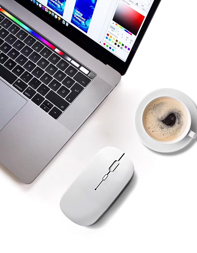 LINGSHE M175 Rechargeable Wireless Bluetooth + 2.4G Dual-Mode Silent Mouse Ivory White Bluetooth + 2.4G Dual-Mode Silent Version for Laptop 10