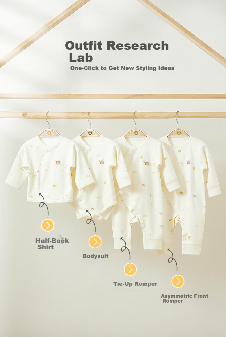 Weishi Muni Baby Romper Spring and Autumn Long Sleeve One-piece Cute Crawling Suit 7