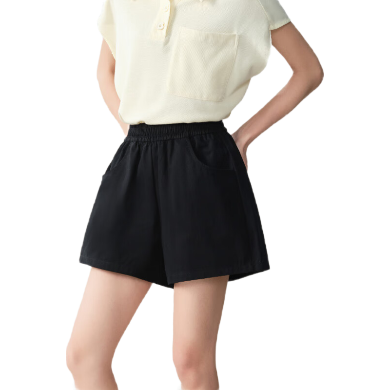 LangSha Women's Shorts, Summer 2025 New Fashion Pure Cotton Sports Pants, Slim Fit, Lightweight Thin Pants for Outdoor Wear, Cool Casual Pants