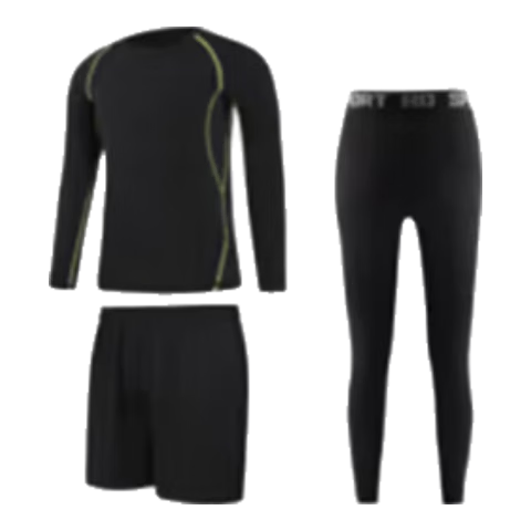 Fandimu Children's Sports Set, Boys And Girls Badminton Basketball Tight-Fitting Base Layer, Breathable High-Elasticity Morning Running Training Running Suit