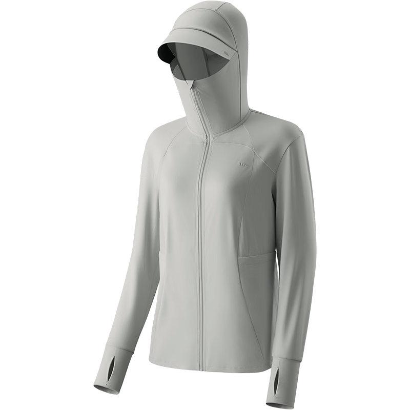 Beneunder Women's Sunscreen Jacket Spring Summer Cooling Waist Slimming UV Protection Outdoor Versatile AL009 Light Coffee Gray M