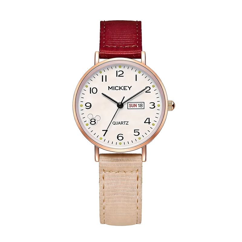 Disney Women's Watch Junior High High School Ladies Niche Light Luxury Quartz New High-Value Silent Student Electronic Watch
