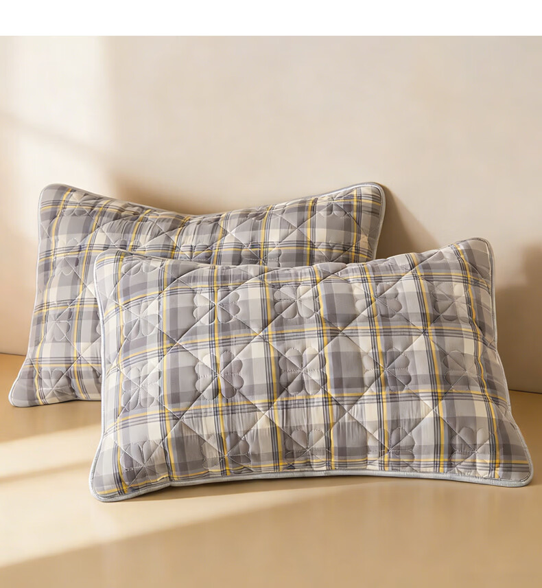 Miiow 100% Cotton Pillowcase Set of 2 Home Use Pure Cotton Pillow Covers with Inner Core 48cm x 74cm 17